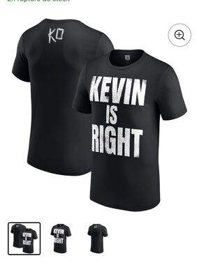 WWE Kevin Is Right Black Graphic Tee